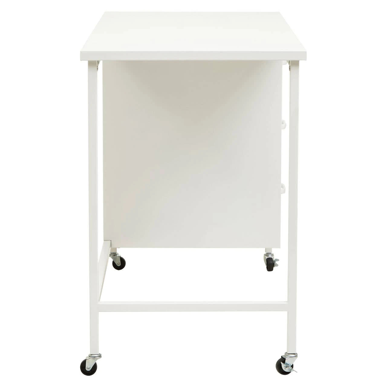 Academy Three Drawer White Desk