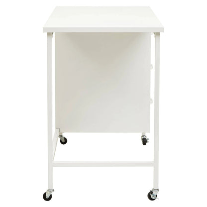 Academy Three Drawer White Desk