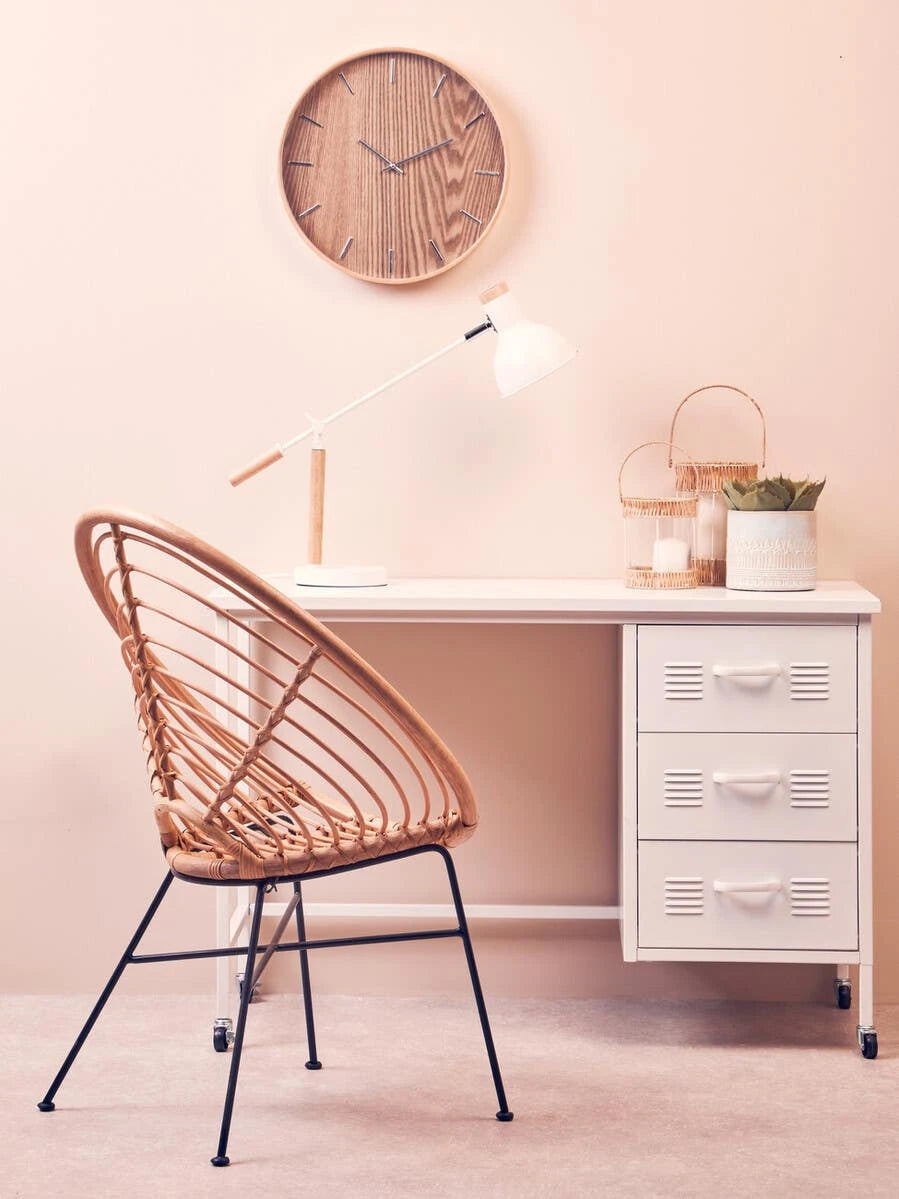 Academy Three Drawer White Desk
