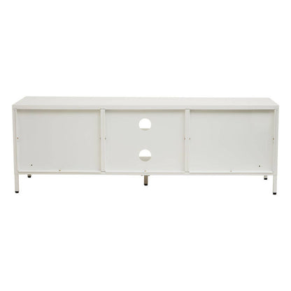 Acier Two Door White Metal Media Unit