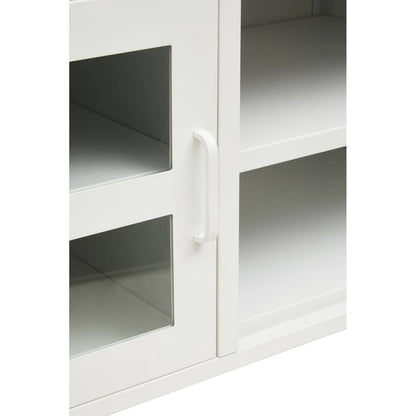 Acier Two Door White Metal Media Unit