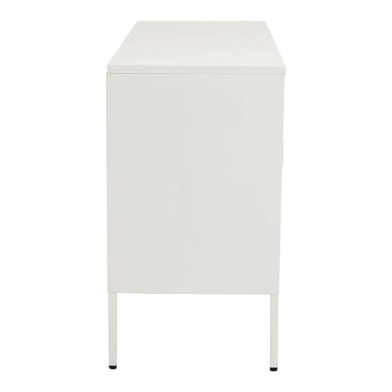 Acier Three Door White Metal Sideboard