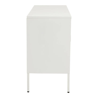 Acier Three Door White Metal Sideboard