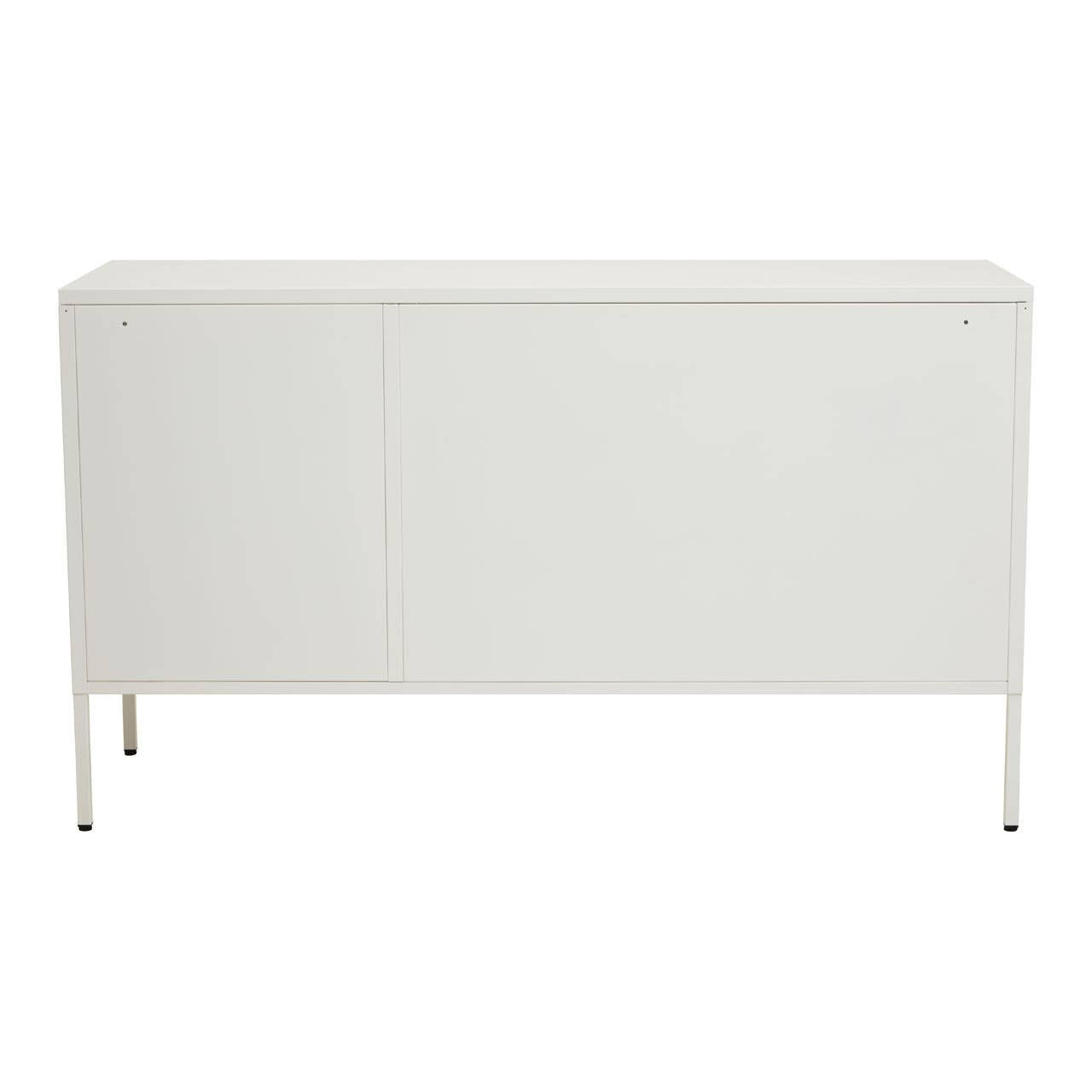 Acier Three Door White Metal Sideboard
