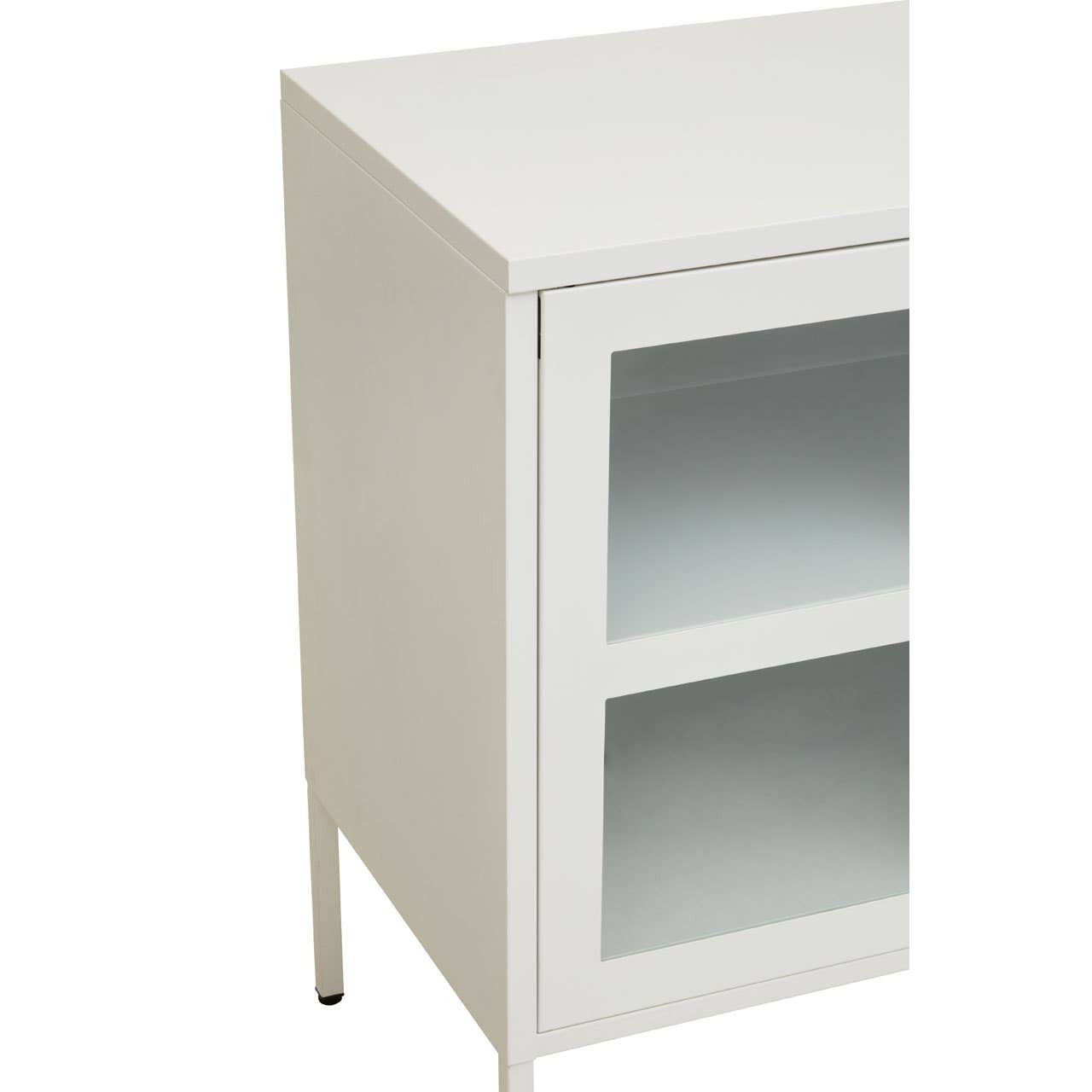 Acier Three Door White Metal Sideboard