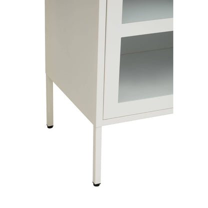 Acier Three Door White Metal Sideboard
