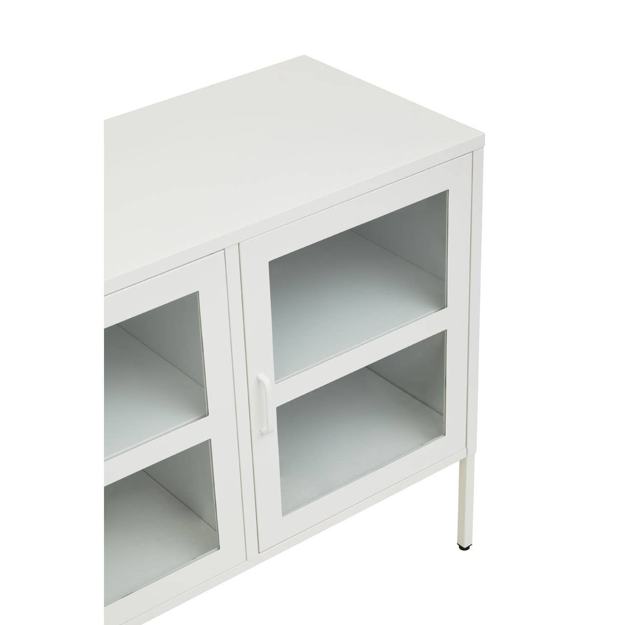 Acier Three Door White Metal Sideboard