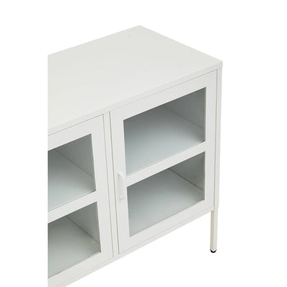 Acier Three Door White Metal Sideboard
