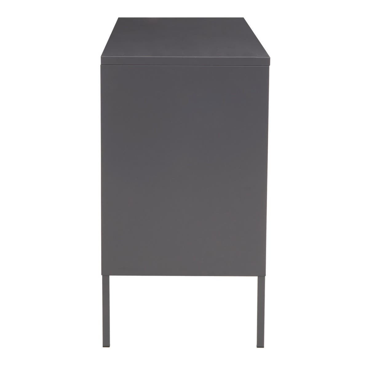 Acier Three Door Grey Metal Sideboard