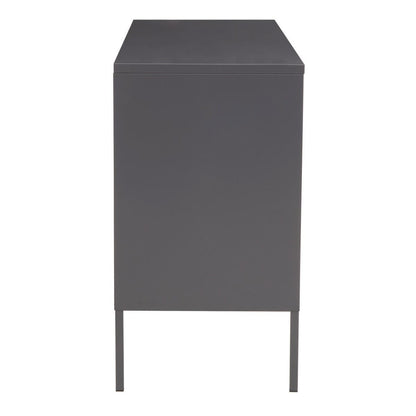 Acier Three Door Grey Metal Sideboard
