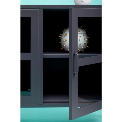 Acier Three Door Grey Metal Sideboard