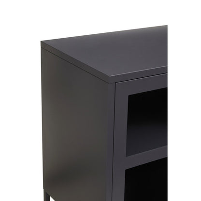 Acier Three Door Grey Metal Sideboard