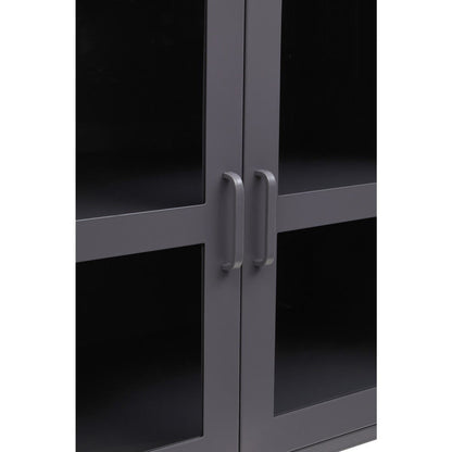 Acier Three Door Grey Metal Sideboard