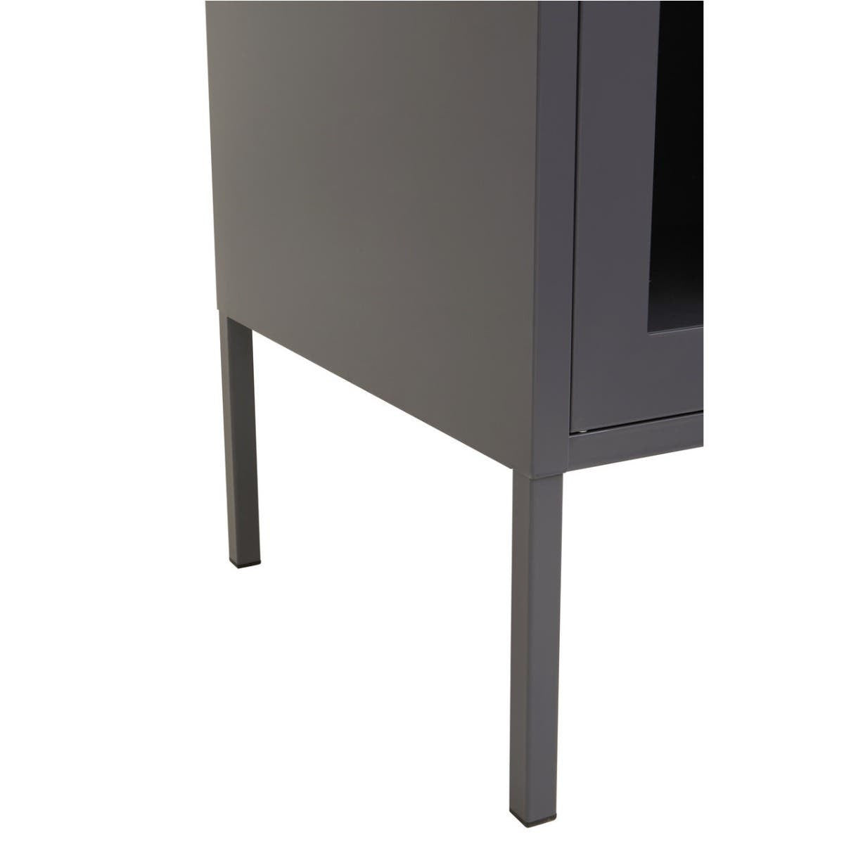 Acier Three Door Grey Metal Sideboard