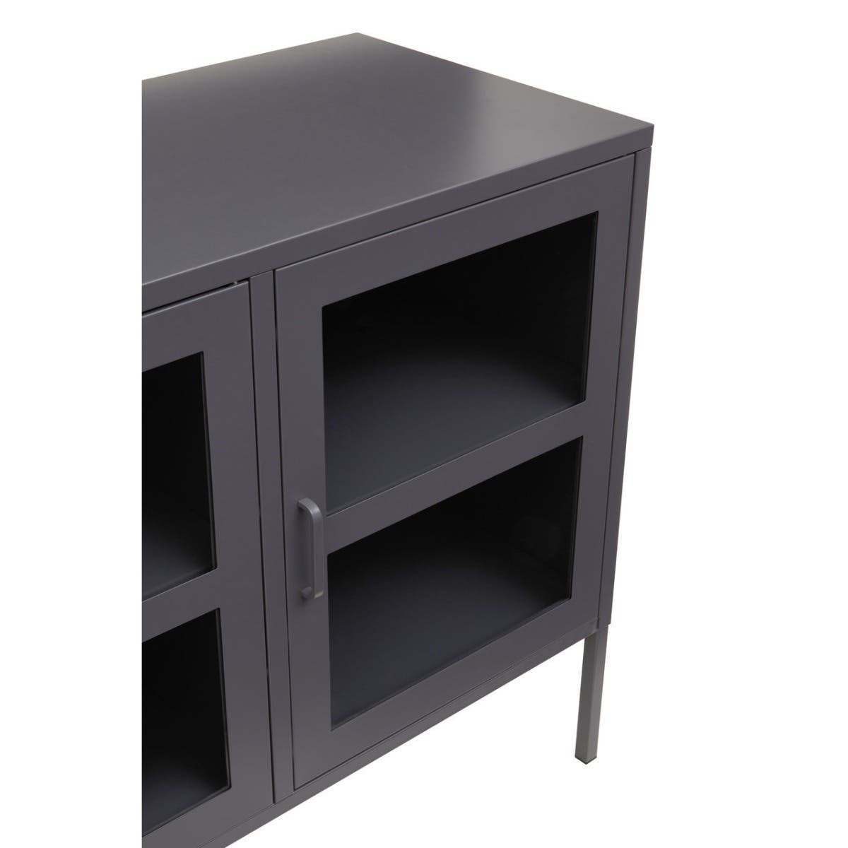 Acier Three Door Grey Metal Sideboard