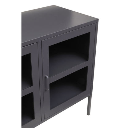 Acier Three Door Grey Metal Sideboard