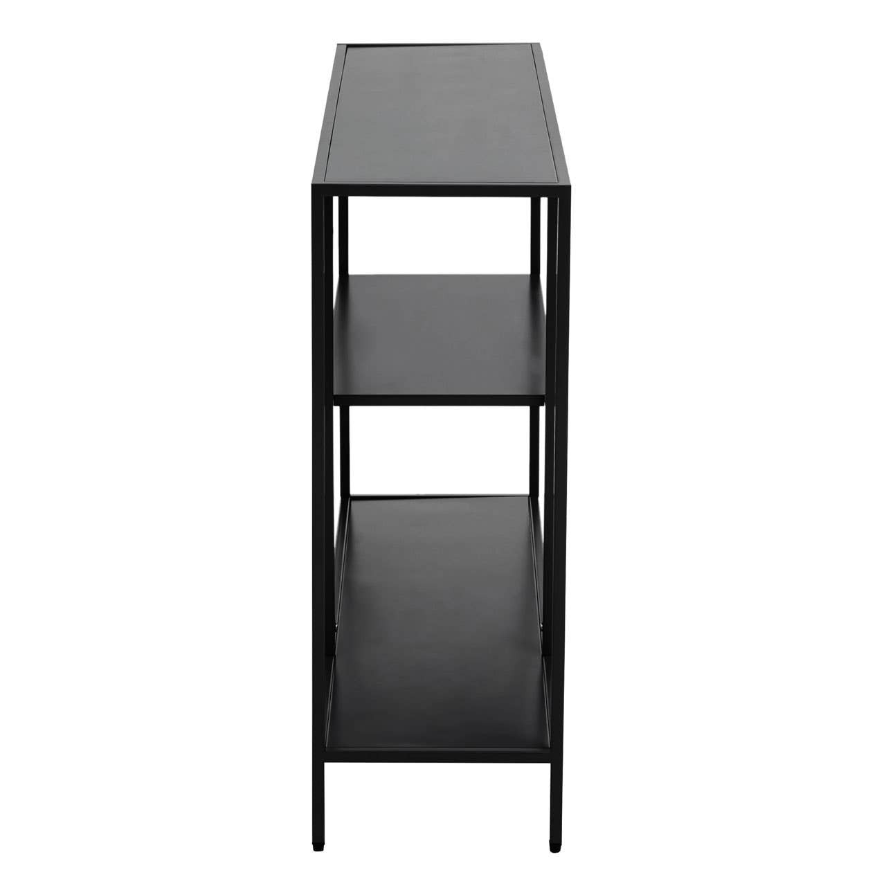 Acero Black Metal Shelf Console Table