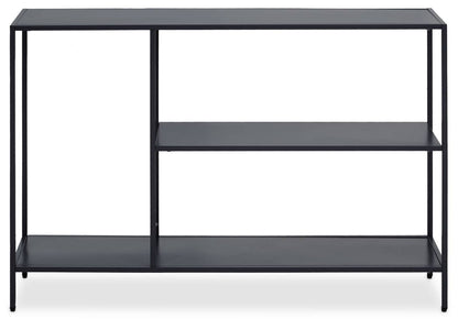 Acero Black Metal Shelf Console Table