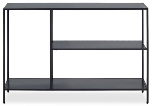 Acero Black Metal Shelf Console Table