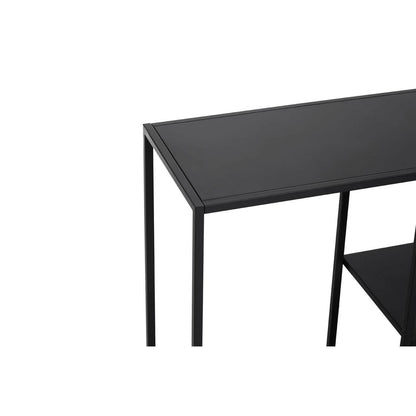 Acero Black Metal Shelf Console Table