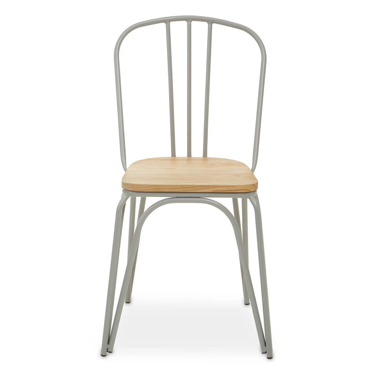 District Grey Finish Metal Frame Dining Chair