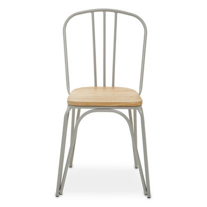 District Grey Finish Metal Frame Dining Chair