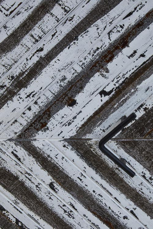 Lombok Black Rustic Chevron Four Door Sideboard