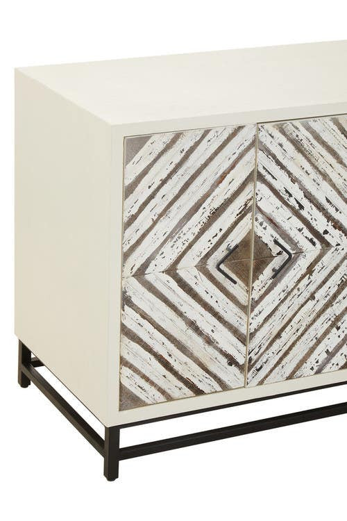 Lombok Rustic Chevron 4 Door Sideboard