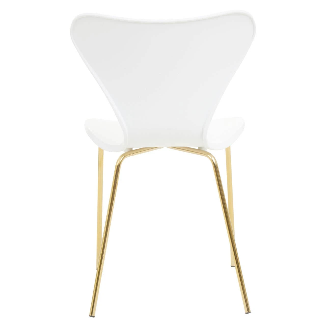 Laila White Seat And Gold Finish Legs Dining Chair