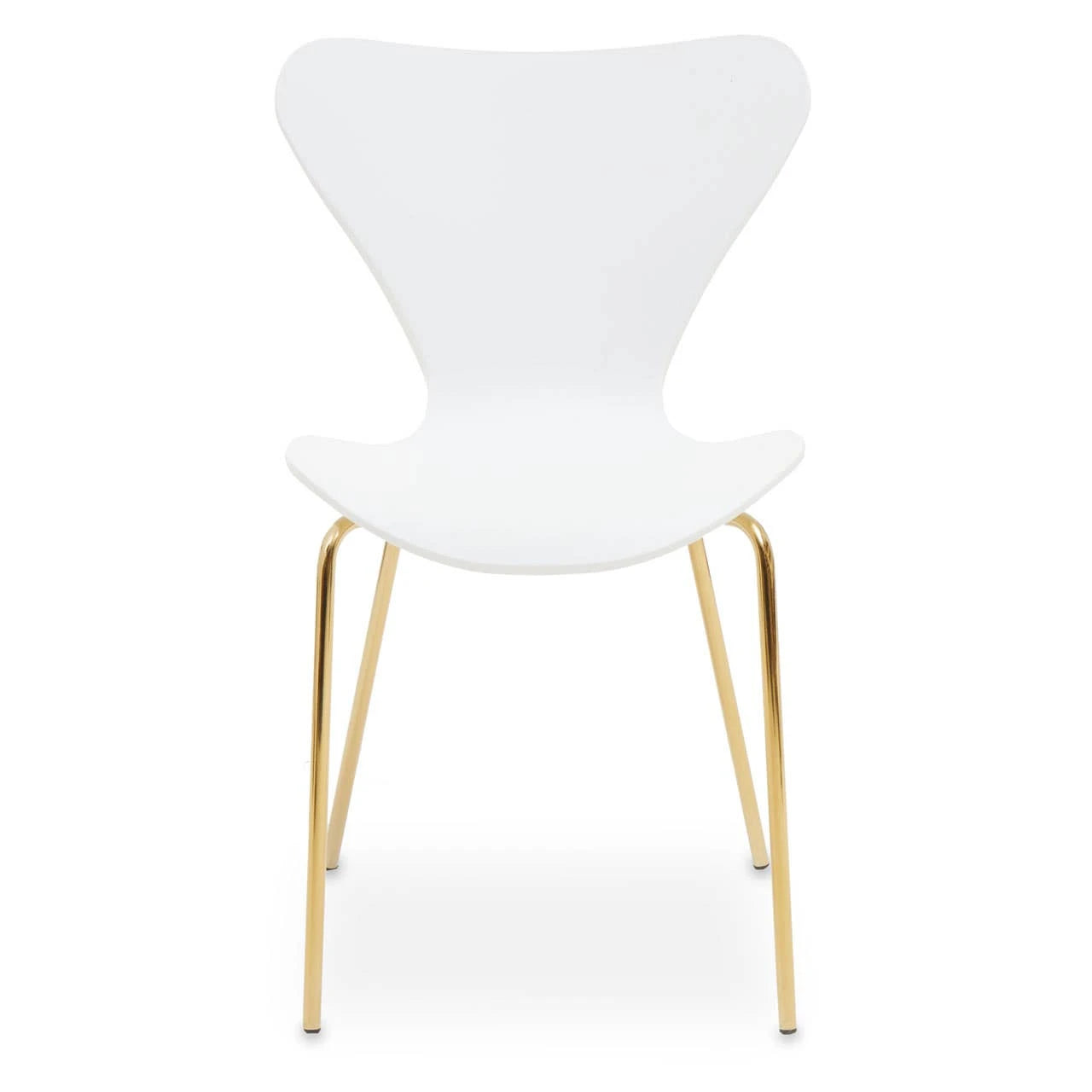 Laila White Seat And Gold Finish Legs Dining Chair