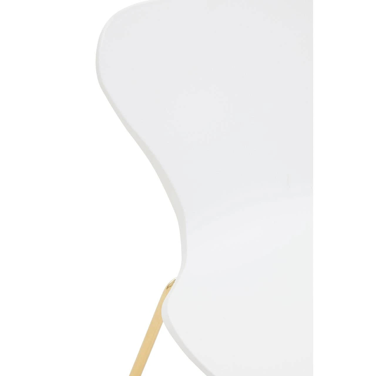 Laila White Seat And Gold Finish Legs Dining Chair
