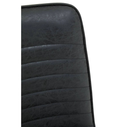 New Foundry Black Leather Effect Chair