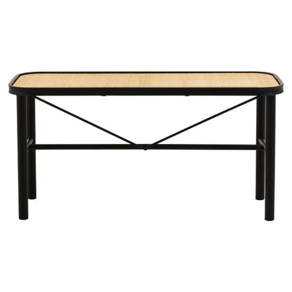 Depok Metal and Rattan Bench