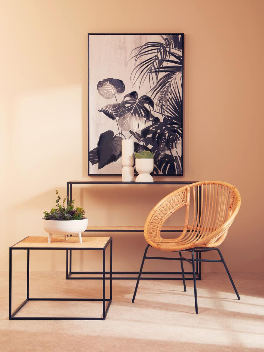 Depok Rattan And Metal Coffee Table