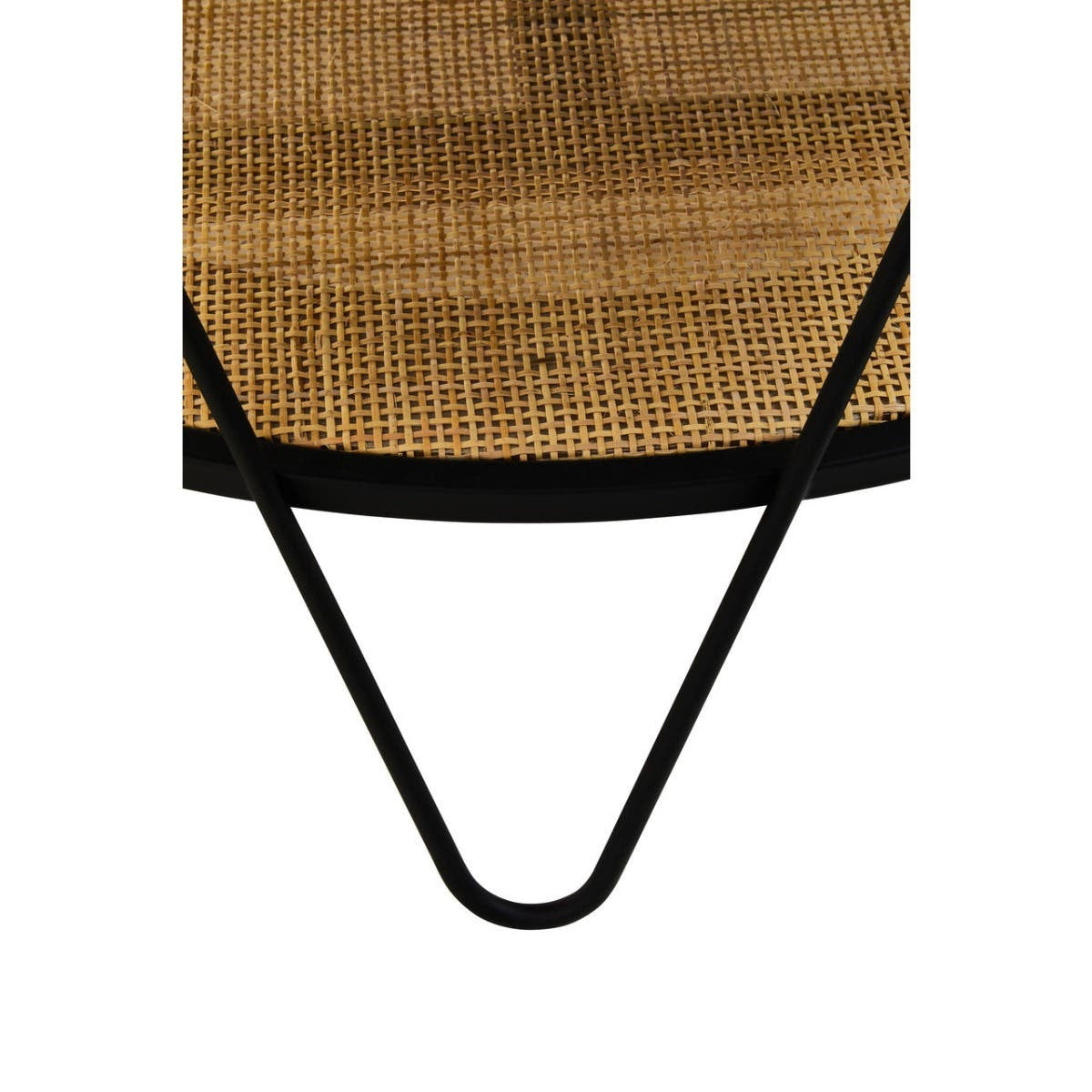 Depok Rattan And Metal Coffee Table With Hairpin Legs