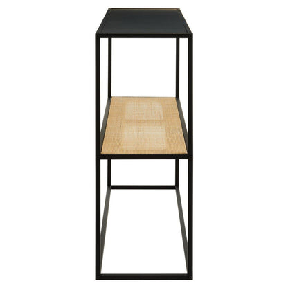 Depok 2 Tier Rattan And Metal Console Table