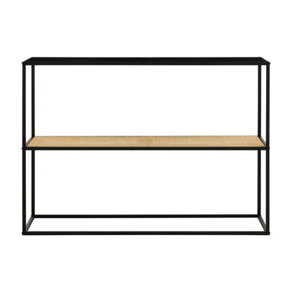 Depok 2 Tier Rattan And Metal Console Table