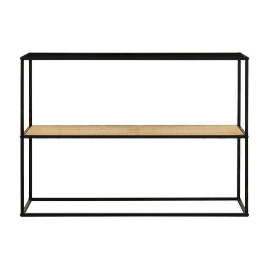 Depok 2 Tier Rattan And Metal Console Table