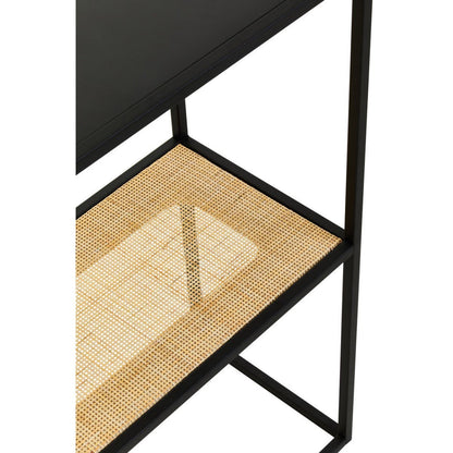 Depok 2 Tier Rattan And Metal Console Table