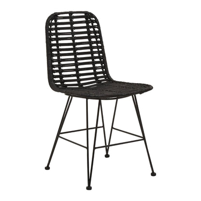 Lagom Black Natural Rattan Dining Chair