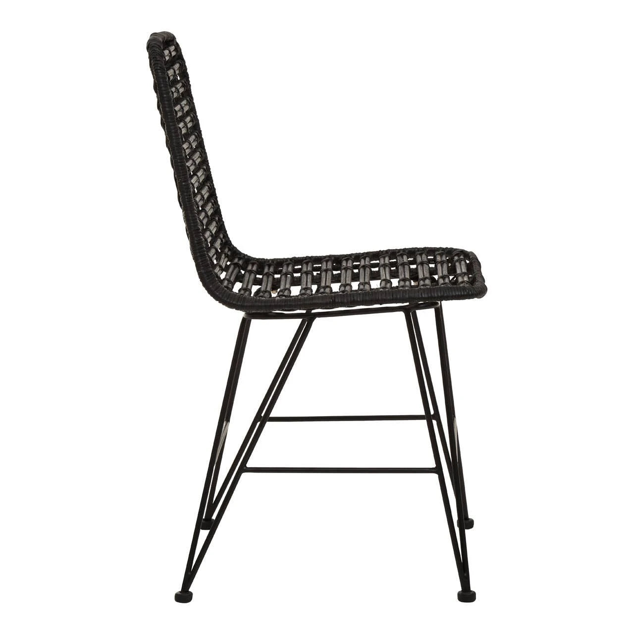 Lagom Black Natural Rattan Dining Chair