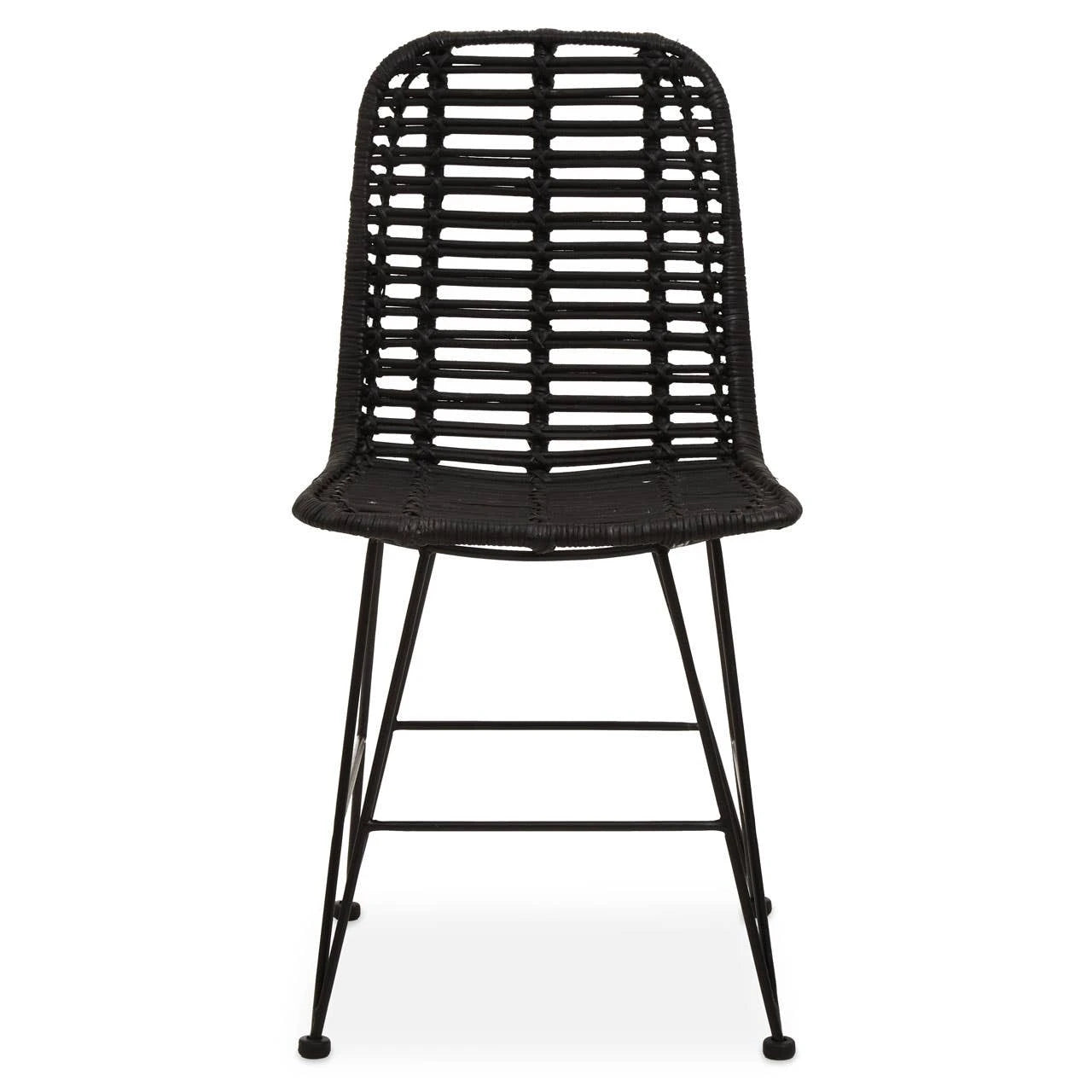 Lagom Black Natural Rattan Dining Chair