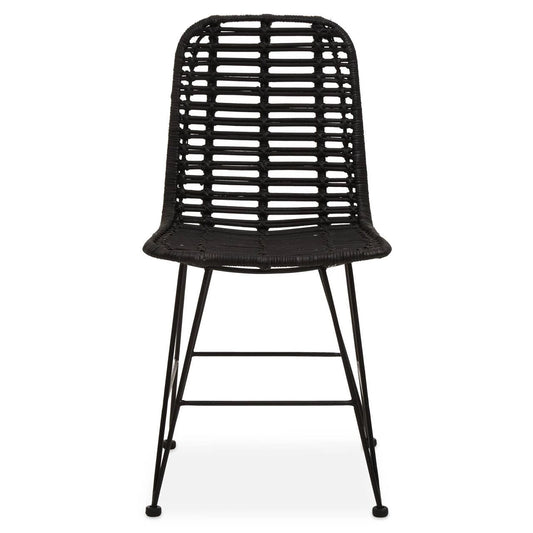 Lagom Black Natural Rattan Dining Chair