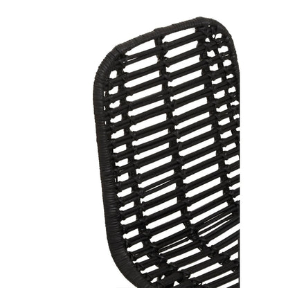 Lagom Black Natural Rattan Dining Chair