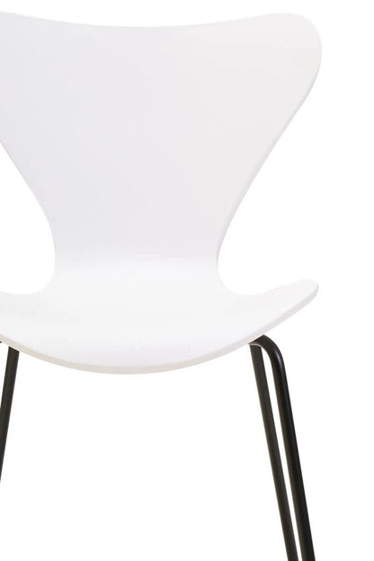 Laila White Seat and Black Legs Dining Chair