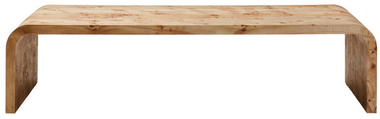 Mota Burl Wood Design Curved Coffee Table