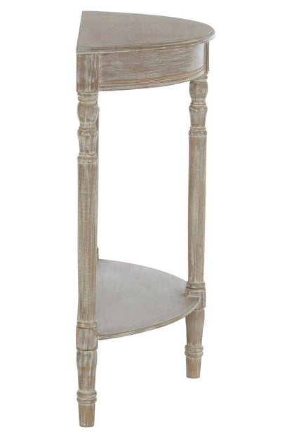 Heritage Half Moon Natural Pine Wood Console Table