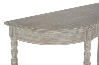 Heritage Half Moon Natural Pine Wood Console Table