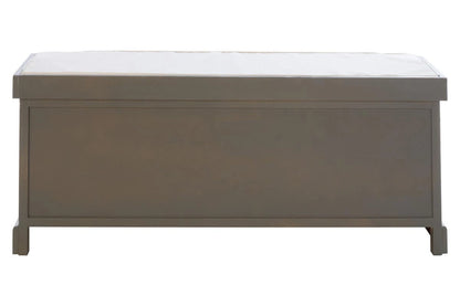 Heritage Grey Three Drawer Storage Bench with Cushion