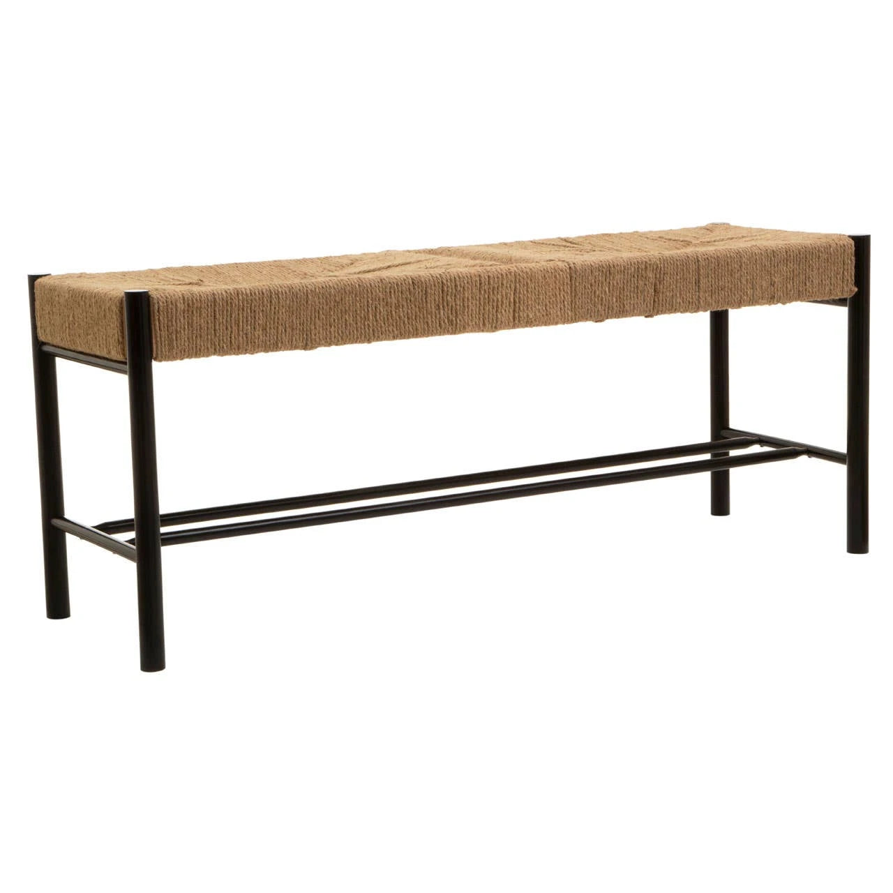 Bandar Natural Rope and Black Wood Large Bench